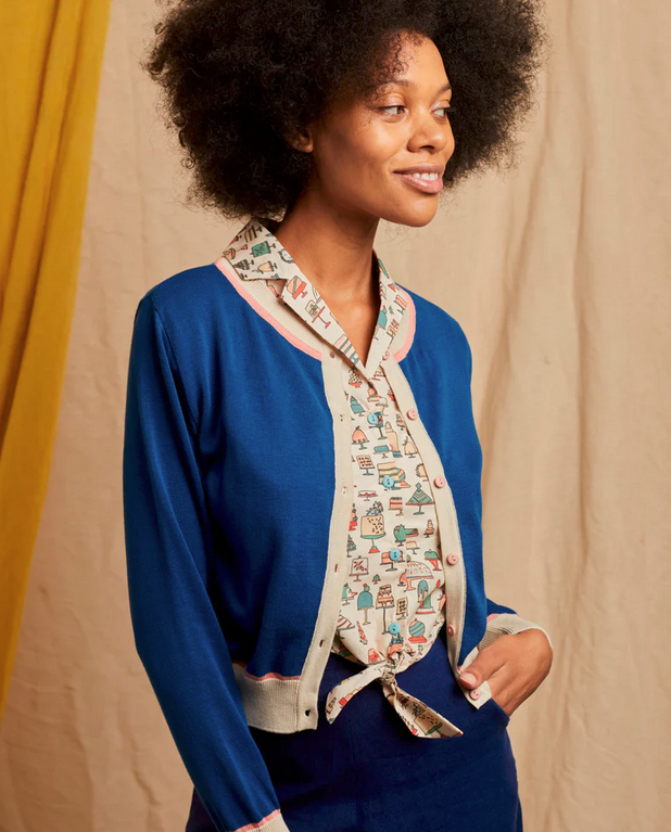 PALAVA - Cardigan Vera Blue Posies