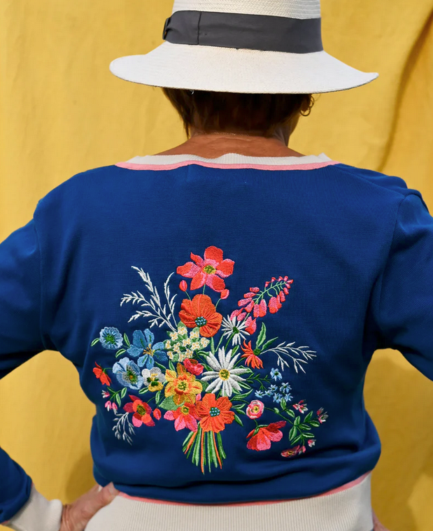 PALAVA - Cardigan Vera Blue Posies