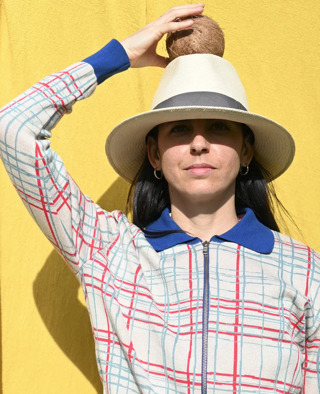 PALAVA - Cardigan Kate Cream Folk Check