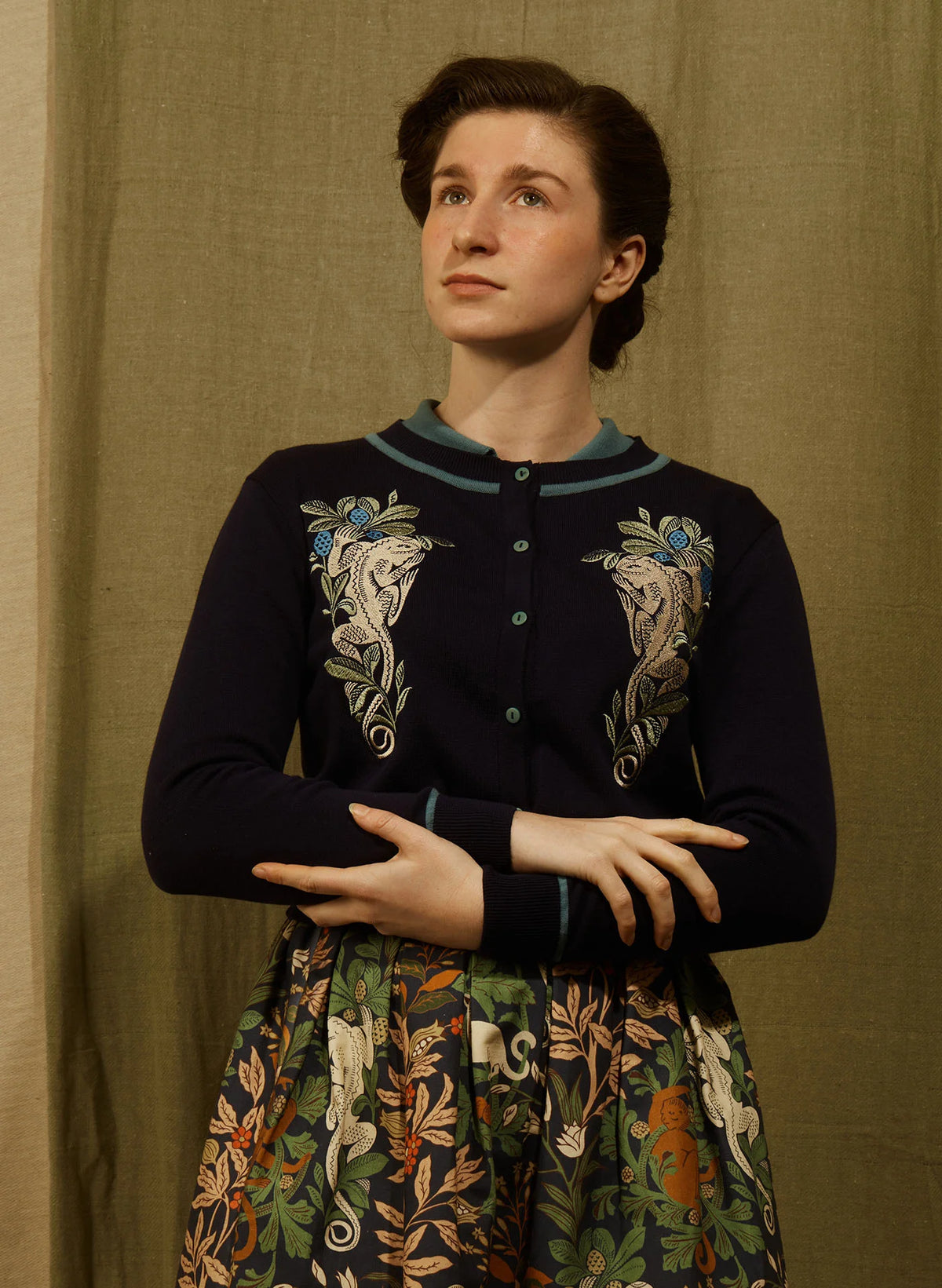 PALAVA - Cardigan Vera Navy Lizard
