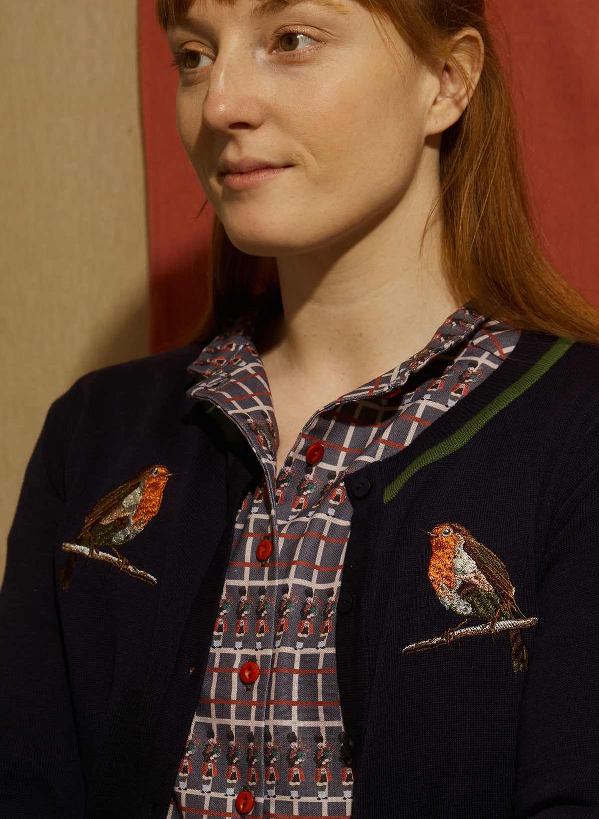 PALAVA - Cardigan Vera Navy Robins