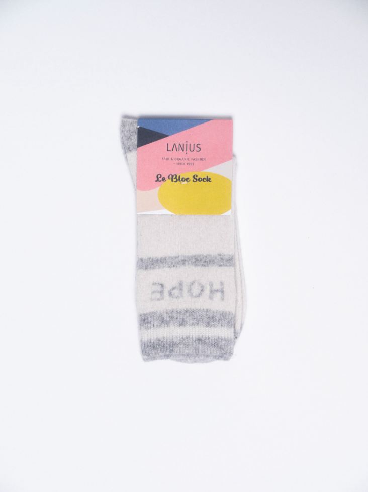 LANIUS - Socken mit Intarsie Hope