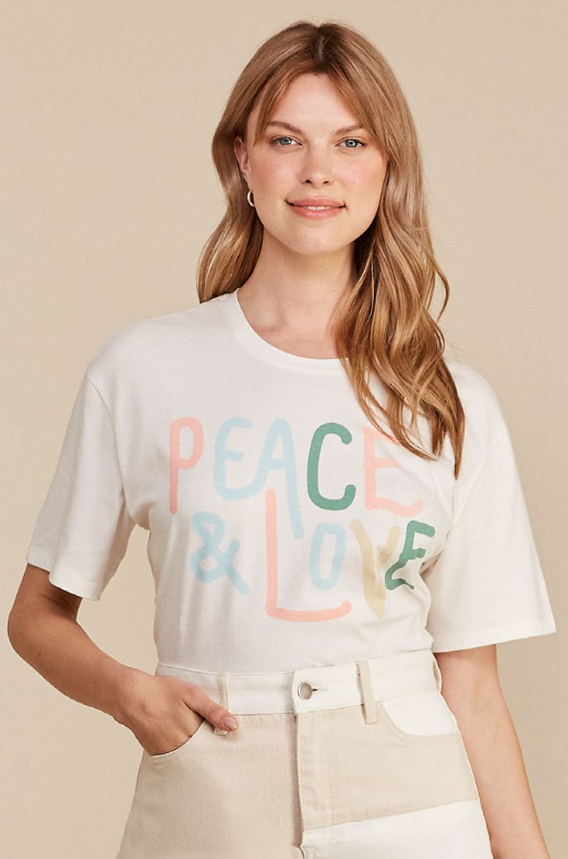 People Tree - T-Shirt Peace &amp; Love