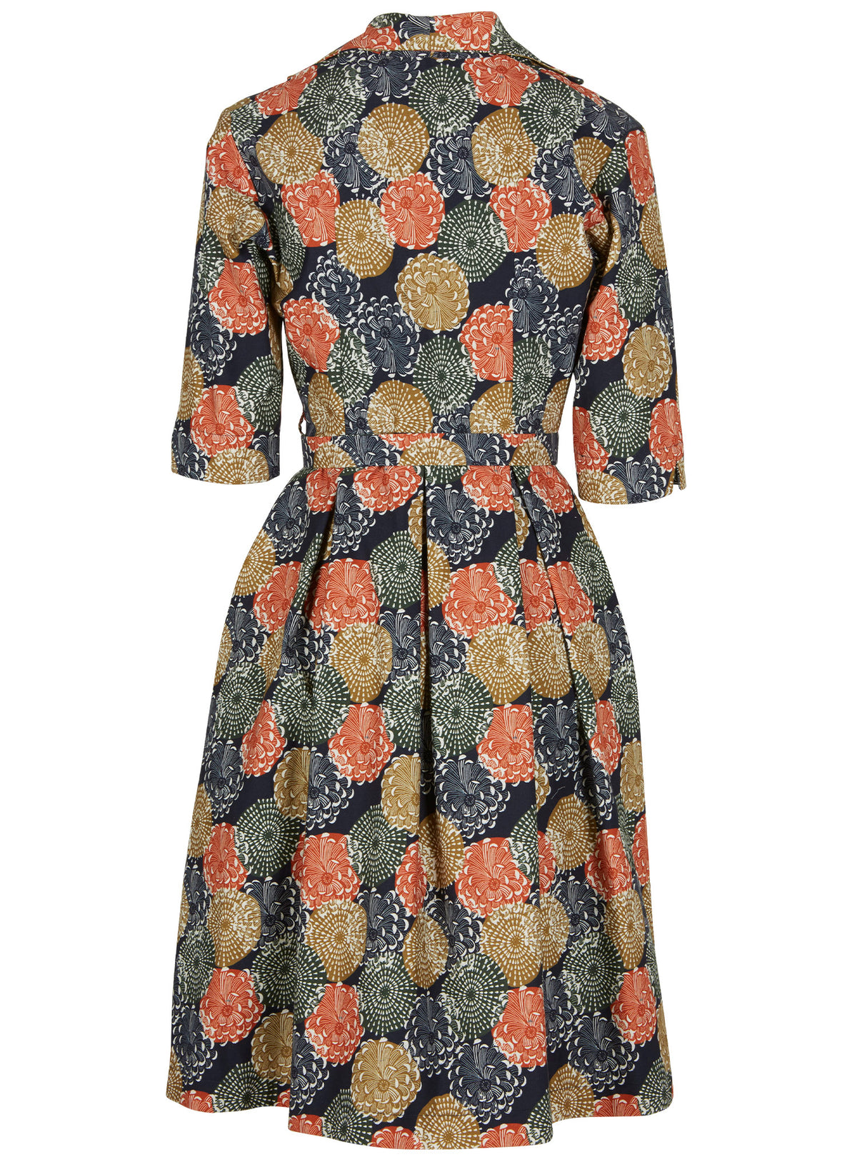 PALAVA - Ida Dress (Navy Pinecones)